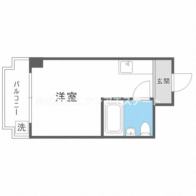 アンヘルム野田(ワンルーム/8階)の間取り写真