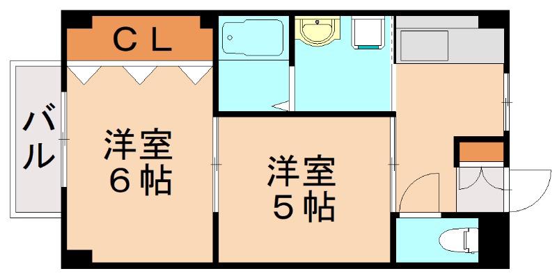パティハウス三浦2(2K/2階)の間取り写真