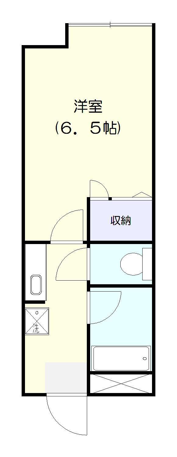 キュウブONDA5A棟(1K/3階)の間取り写真