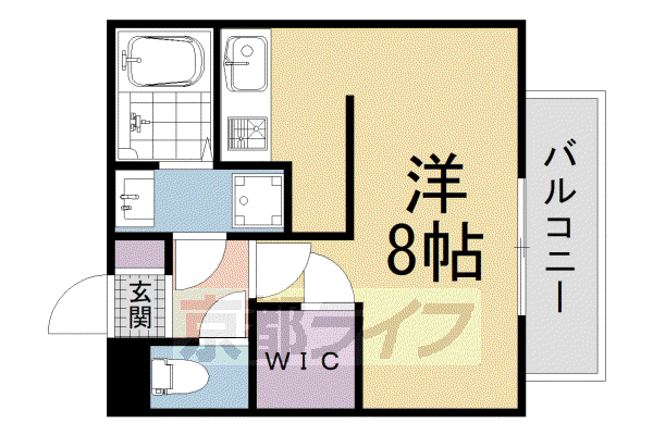 一乗寺北大丸町計画(ワンルーム/4階)の間取り写真