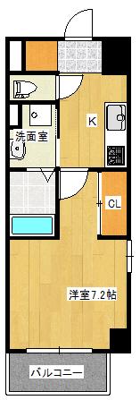 KUKUI KOMOHANA(1K/5階)の間取り写真