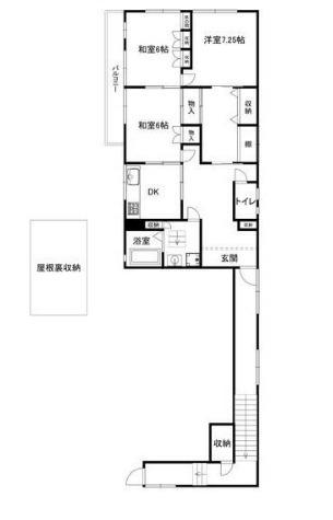 メファ北習志野(3DK/2階)の間取り写真