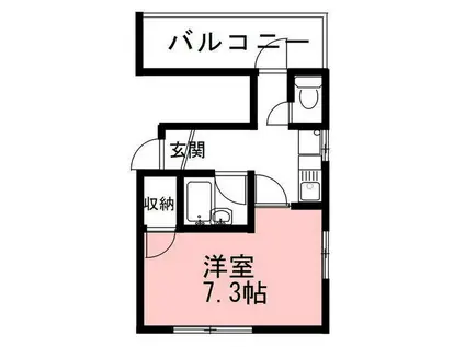 アーバンS(1K/3階)の間取り写真
