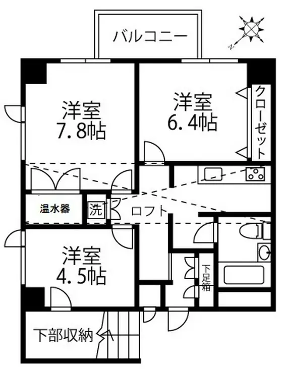 ベトンハウス 8階階 間取り