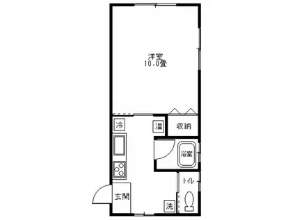S.チャップリンII(1K/2階)の間取り写真