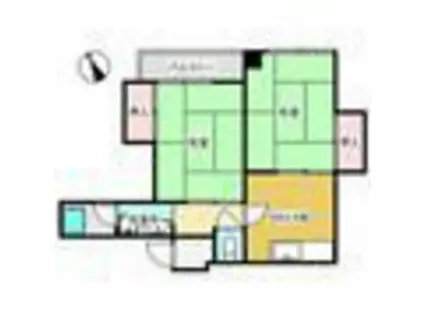 パレ舟入(2DK/4階)の間取り写真