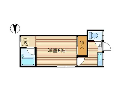 たつみ荘(1K/2階)の間取り写真