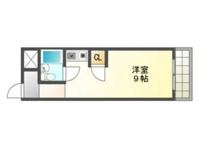 ロードサイドサガ(ワンルーム/3階)の間取り写真