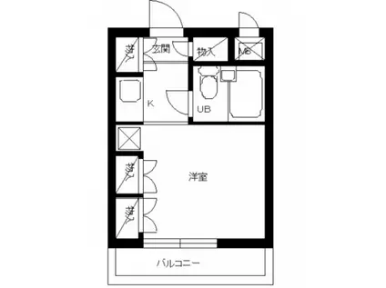 スカイコート西荻窪(ワンルーム/1階)の間取り写真