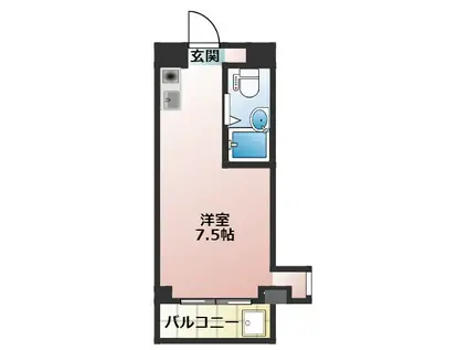 ボーテ日吉シェモア(ワンルーム/4階)の間取り写真