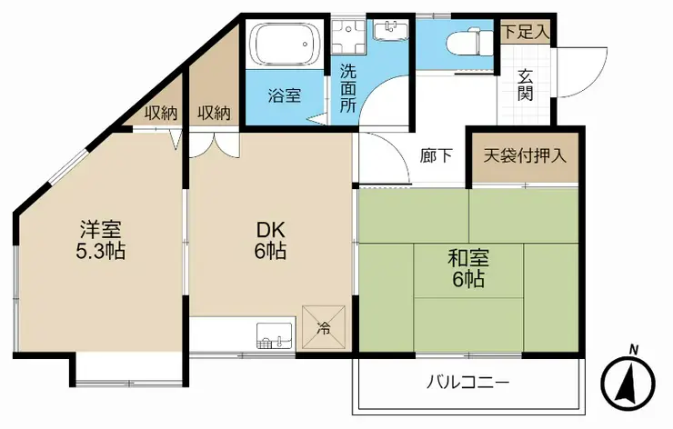 リエス備後西 2階階 間取り