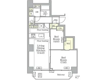 BRICK RESIDENCE南青山(2LDK/2階)の間取り写真