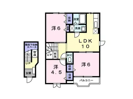 プリムヴェールII(3LDK/2階)の間取り写真