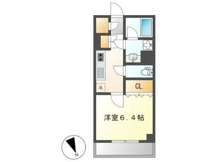 オープンレジデンシア名古屋駅THE COURT(1K/14階)の間取り写真