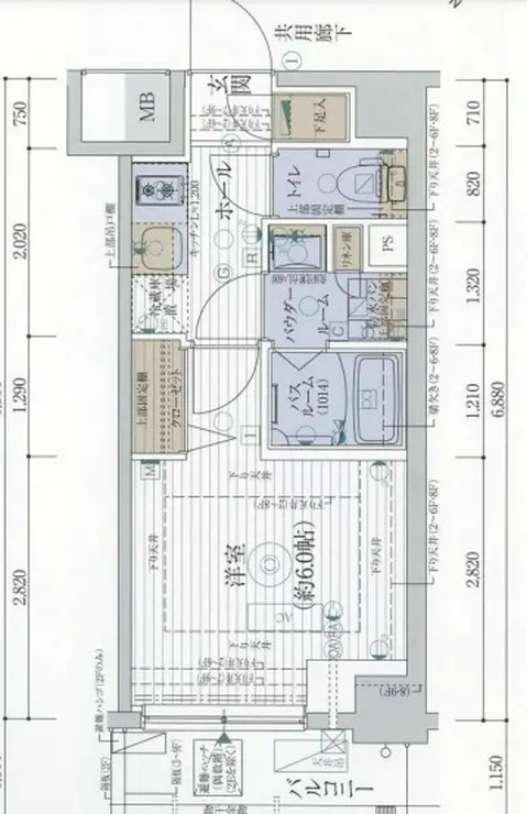 エステムプラザ品川西小山 7階階 間取り