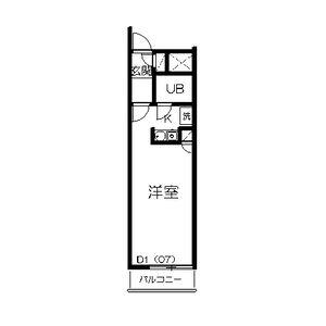 エスパシオ大町(ワンルーム/4階)の間取り写真