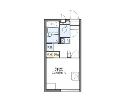 レオパレスプランドール木太II(1K/2階)の間取り写真