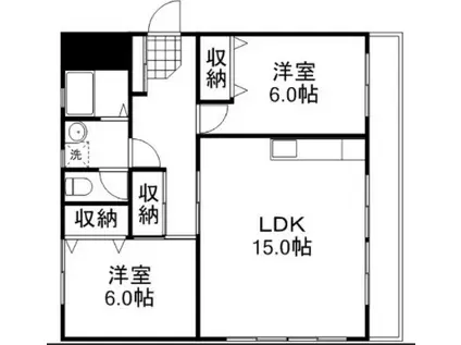 KSB倉敷中庄II棟(2LDK/2階)の間取り写真