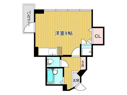 PARK COURT TOSIYA(ワンルーム/2階)の間取り写真