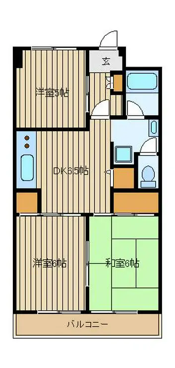 上鷺ロイヤルハイツ 5階階 間取り