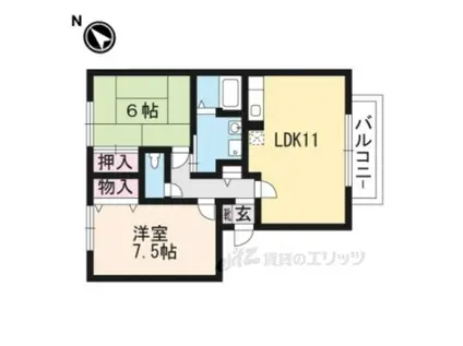 THICK FOREST(2LDK/2階)の間取り写真