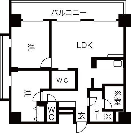 アーバンポイント高崎(2LDK/5階)の間取り写真