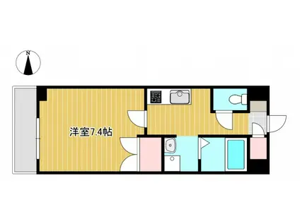 ジュネス天領 II(1K/2階)の間取り写真