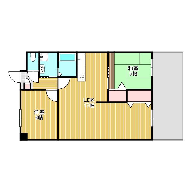 PARK VILLA(2LDK/1階)の間取り写真