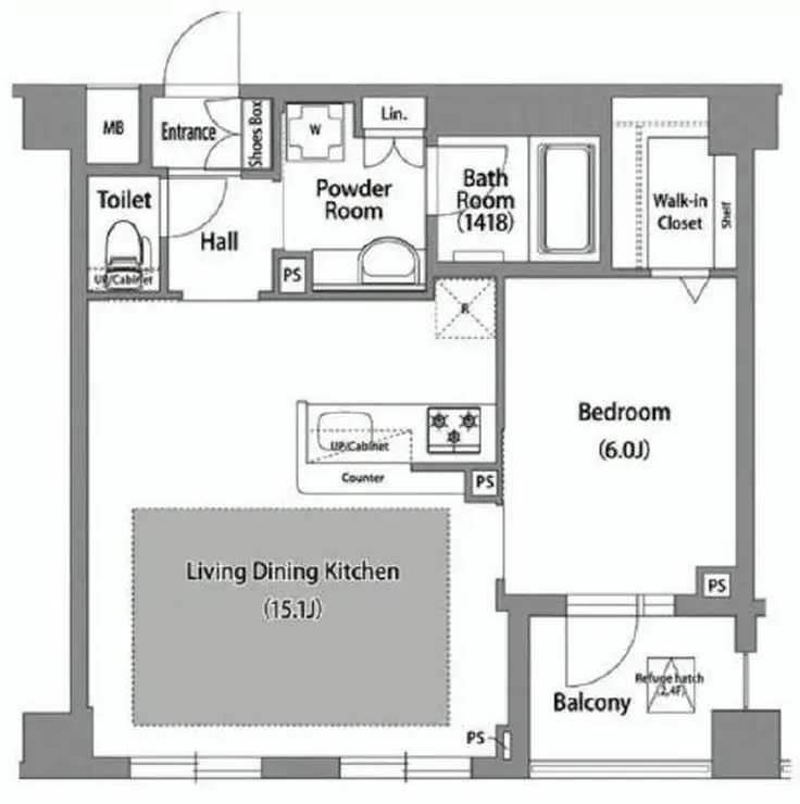 BLESS西巣鴨 1階階 間取り