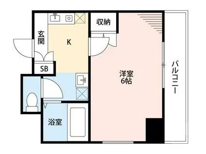 悠友館1番館(1K/4階)の間取り写真