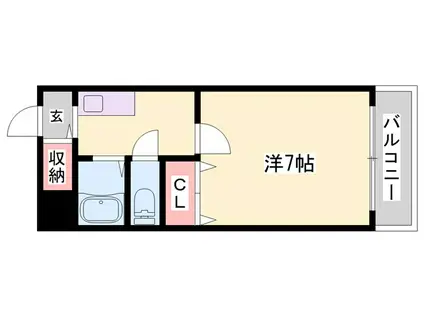 サンシャ2(1K/5階)の間取り写真