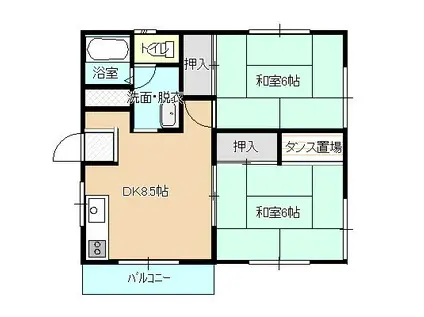 コーポYOSHITOMI(2DK/2階)の間取り写真