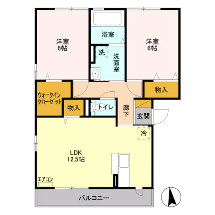 ラ・テールドゥ 1階階 間取り