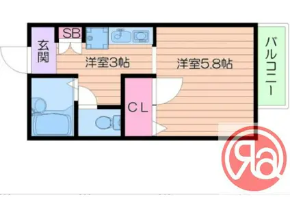 APARTMENTHOUSE NASARAN(1K/1階)の間取り写真