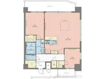 プレジオ梅田(2LDK/15階)の間取り写真