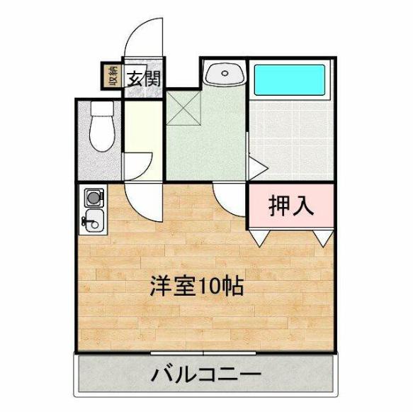 ジュネルM&Y(ワンルーム/2階)の間取り写真