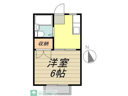 ヴィラ・ソレイユ(1K/2階)の間取り写真