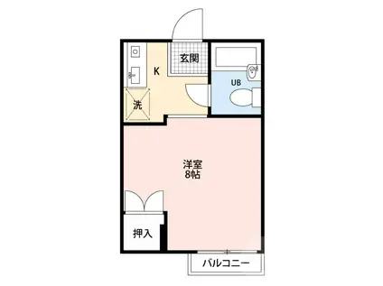 パティオ千里山(1K/3階)の間取り写真