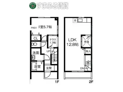 MAISONETTE PARK 碧南中央駅B(1LDK/1階)の間取り写真