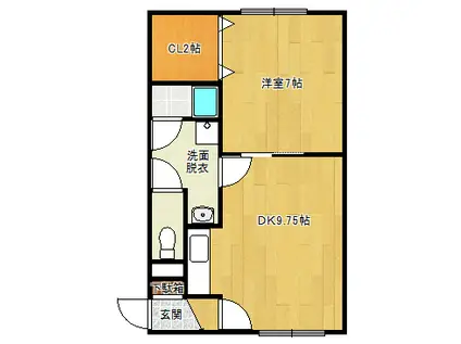 LE MALE(1LDK/1階)の間取り写真