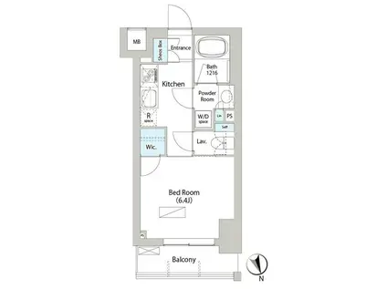 バウスフラッツ日本橋馬喰町(1K/10階)の間取り写真