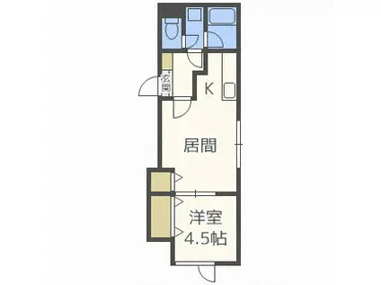 ラ・フォルセN30(1LDK/2階)の間取り写真