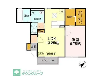 ヴィアノIII(1SLDK/1階)の間取り写真