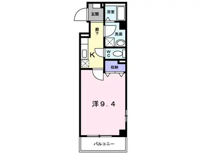 スティブルプレイス(1K/2階)の間取り写真
