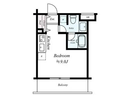 レグラス大岡山(ワンルーム/5階)の間取り写真