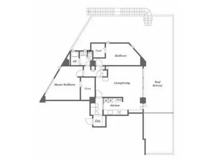 ヒルサイドレジデンス(ワンルーム/1階)の間取り写真