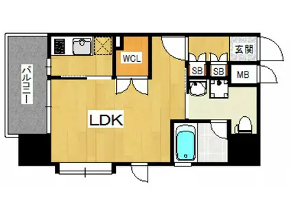 アイ・セレブ高砂ベネフィス(1K/2階)の間取り写真