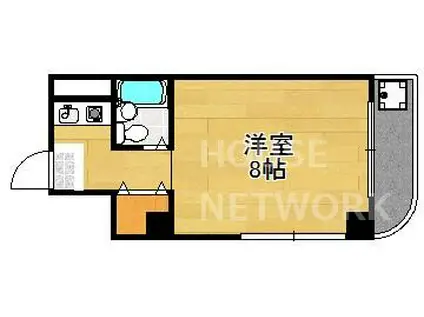 ラ・ビスタ(1K/2階)の間取り写真