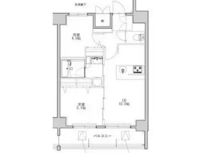 S-RESIDENCE名駅北ALESIA(2LDK/15階)の間取り写真