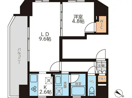 GRAN PASEO 本駒込(1LDK/14階)の間取り写真